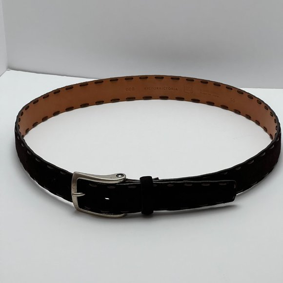 VICTOR VICTORIA Suede Leather Belt Italy 32" - 38" Waist Vintage Genuine… - Picture 3 of 13